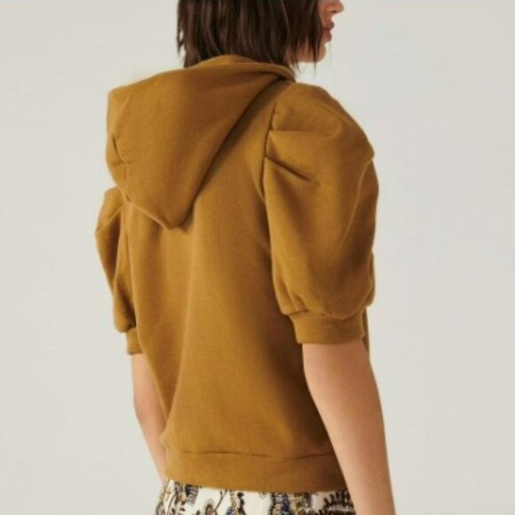 ba&sh Mustard Puff Sleeve Top - Picture 3 of 14